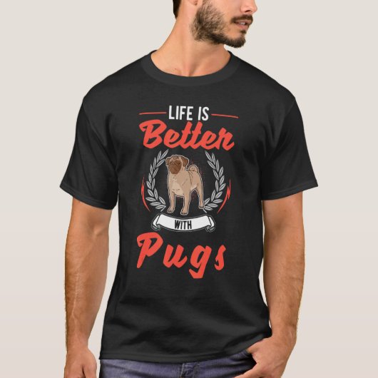 mit Möpsen T-Shirt (Vorderseite)