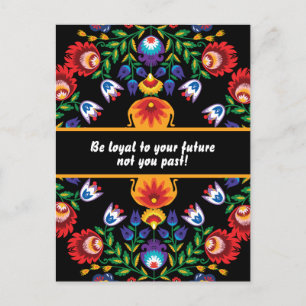 Mit Motivation Phantastisch poliertes Folk Wycinan Postkarte