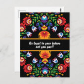 Mit Motivation Phantastisch poliertes Folk Wycinan Postkarte (Vorne/Hinten)