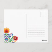 Mit Motivation Phantastisch poliertes Folk Wycinan Postkarte (Rückseite)