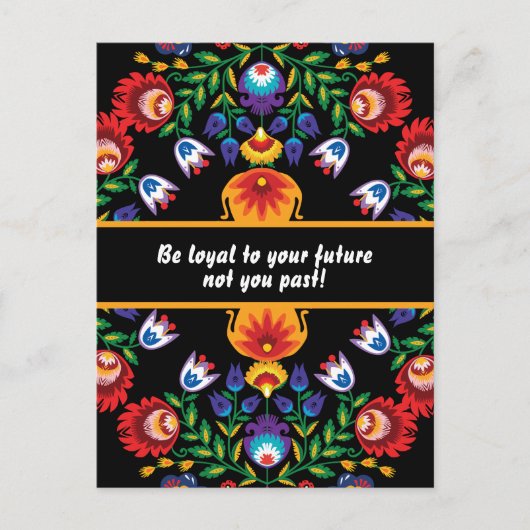 Mit Motivation Phantastisch poliertes Folk Wycinan Postkarte (Vorderseite)