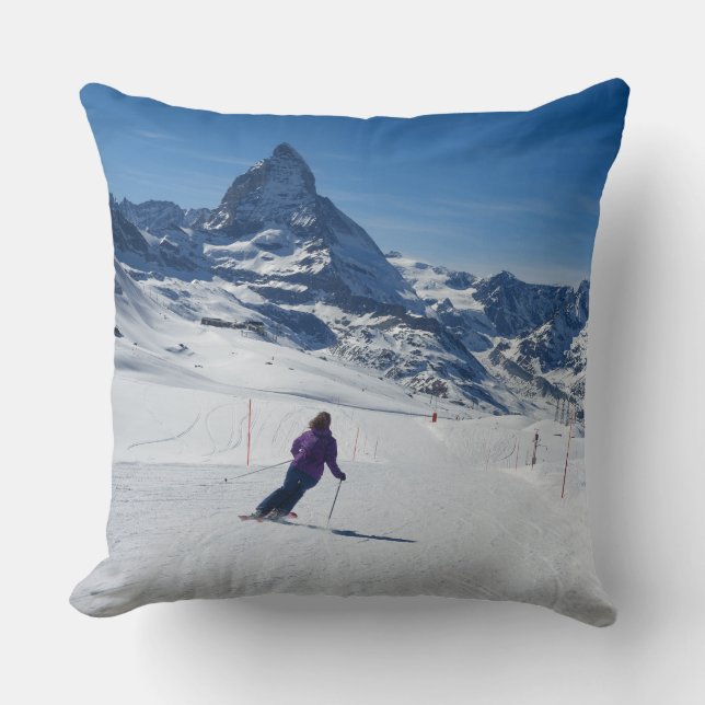 Mit Mt. Matterhorn in Zermatt Ski fahren, die Kissen (Vorderseite)