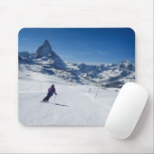 Mit Mt. Matterhorn in Zermatt Ski fahren, die Mousepad (Mit Mouse)
