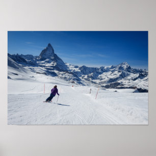 Mit Mt. Matterhorn in Zermatt Ski fahren, die Poster