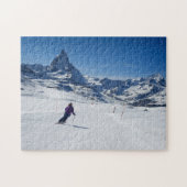 Mit Mt. Matterhorn in Zermatt Ski fahren, die Puzzle (Horizontal)