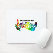 Mit Musik wird das Leben besser Mousepad (Mit Mouse)