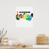 Mit Musik wird das Leben besser Poster (Küche)