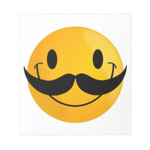 mit Mustache Notizblock