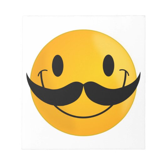 mit Mustache Notizblock (Vorderseite)