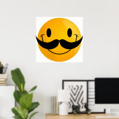 mit Mustache Poster (Heimbüro)