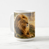 Mit Mut gehen Löwe Kaffeetasse (Vorderseite Links)