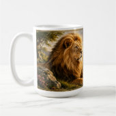 Mit Mut gehen Löwe Kaffeetasse (Links)
