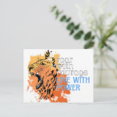 Mit Mut, mit Power leben Postkarte (Stehend Vorderseite)
