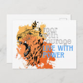 Mit Mut, mit Power leben Postkarte (Vorne/Hinten)