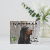 Mit Mut nicht Handwerk, Gordon Setter Postkarte (Stehend Vorderseite)