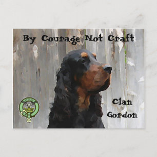 Mit Mut, ohne Handwerk, Gordon Setter Malerei Postkarte