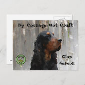 Mit Mut, ohne Handwerk, Gordon Setter Malerei Postkarte (Vorne/Hinten)