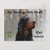 Mit Mut, ohne Handwerk, Gordon Setter Malerei Postkarte (Vorderseite)