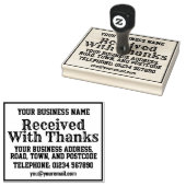 Mit Name, Adresse usw. erhalten mit Dankeschön Gummistempel (Stempel)