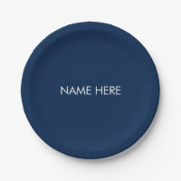 Mit Name, minimalistischer Marine blau anpassen