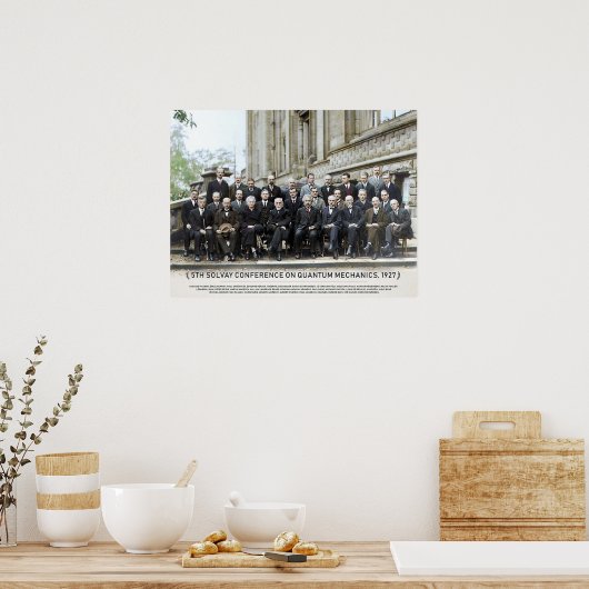 Mit Namen5th Solvay Konferenz über Quantum Mecha Poster (Küche)