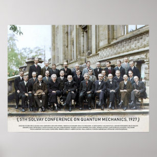 Mit Namen5th Solvay Konferenz über Quantum Mecha Poster