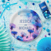 💍 mit Namen Cornblumen und Lavender Elegance Pappteller (Party)