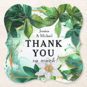 💍 mit Namen Danke Passiflora Serenity Untersetzer (Vorderseite)