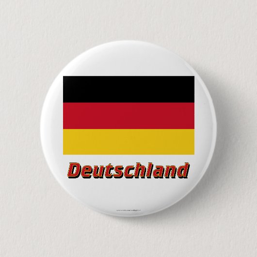 MIT Namen Deutschland Flagge Button (Vorderseite)