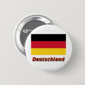MIT Namen Deutschland Flagge Button (Vorne & Hinten)