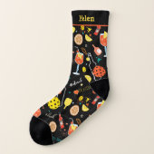 Mit Namen Diners und 🍾 🥂 Drinks - Pickleball Socken (Links - Außen)