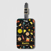 Mit Namen Dinks und 🍾 🥂 Drinks - pickleball Lugg Gepäckanhänger (Vorderseite Vertikal)