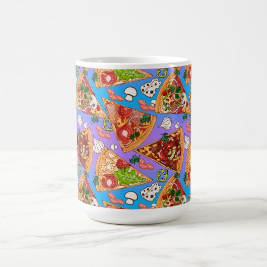 Mit Namen Funny Pizza Scheiben Kaffeetasse (Mittel)