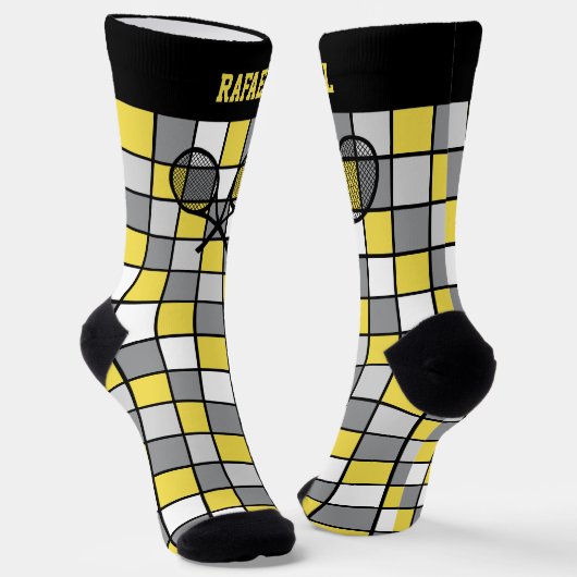 Mit 🎾 Namen geprüft Socken (Gewinkelt)