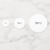 Mit Namen, minimalistisch Schwarz-weiß anpassen Konfetti (Rückseiten)