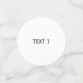 Mit Namen, minimalistisch Schwarz-weiß anpassen Konfetti (Klein Vorderseite)