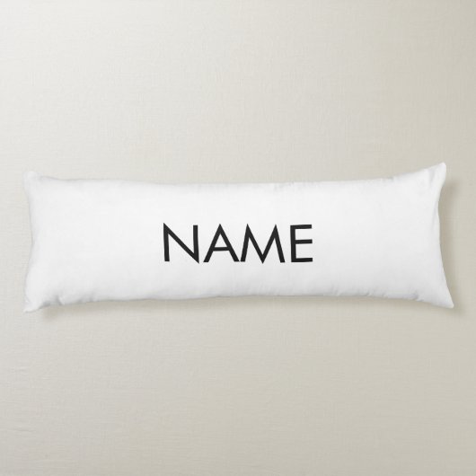 Mit Namen, minimalistisch Schwarz-weiß anpassen Seitenschläferkissen (Rückseite)
