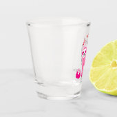 Mit Namen 🦥 Niedliche Pink-Pieptleball-🦥 Schnapsglas (Links)