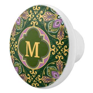 Mit Namen Olive und Lavendel Azulejos Keramikknauf