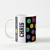 Mit Namen Pickleball: Mehr Pickleballs auf schwarz Kaffeetasse (Links)