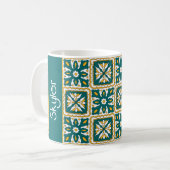 Mit Namen 💛 💚 schöne marokkanische Kacheln Coffe Kaffeetasse (Vorderseite Links)