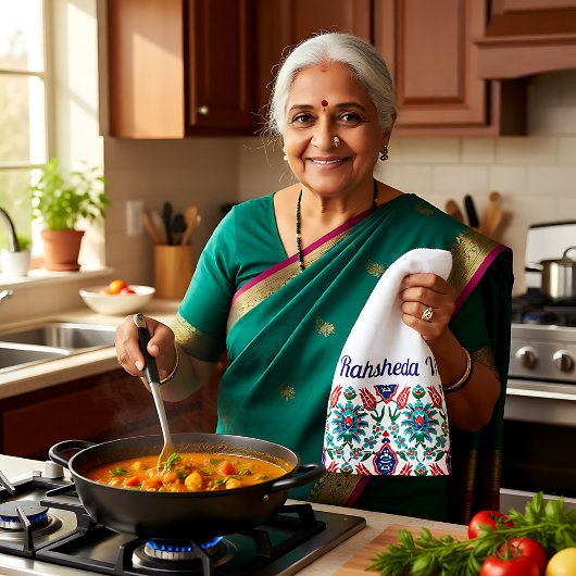 Mit Namen 💙 ❤️ Schöne türkische Fliesen Geschirrtuch