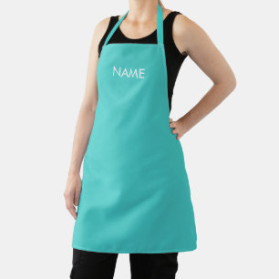 Mit Namen, Text minimalistisch Türkis anpassen Schürze