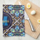 Mit Namen und ursprünglichen orientalischen Fliese Geschirrtuch (Viertel Falte)