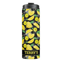 🍋 mit Namen 🍋 Zitronenpicklebal Thermal Tumbler