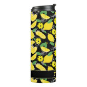 🍋 mit Namen 🍋 Zitronenpicklebal Thermal Tumbler Thermosbecher (Nach links gedreht)