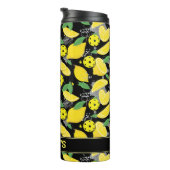 🍋 mit Namen 🍋 Zitronenpicklebal Thermal Tumbler Thermosbecher (Nach rechts gedreht)