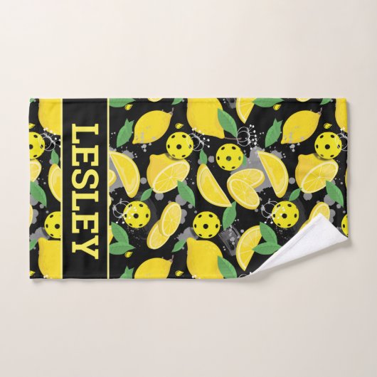 🍋 mit Namen 🍋 Zitronenpickleball Handtuch (Handtuch)