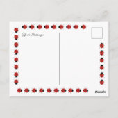 Mit niedlichen kleinen Ladybugs geht es bald gut Postkarte (Rückseite)