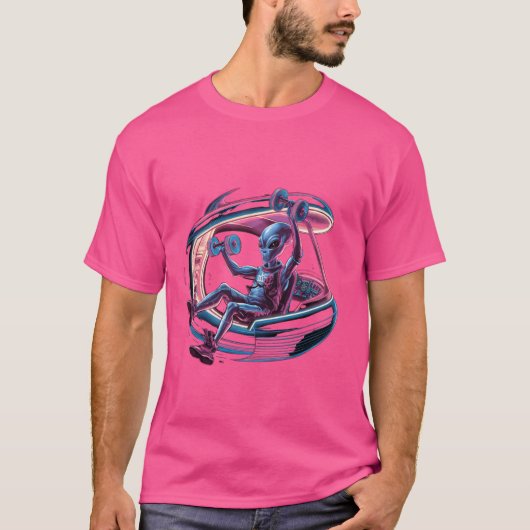 Mit Null Gravity Funny Alien Abduction Work T-Shirt (Vorderseite)